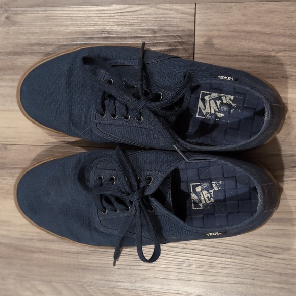 Men's Vans Authentic Navy Blue Gum Soles Shoes - size 8 - Picture 4 of 4